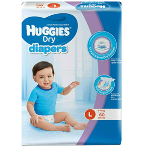 Dry diaper – L(8-13 kg) – 60 Pcs