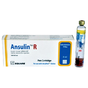 Ansulin R (100 IU/ml) 3 ml Pen Cartridge