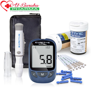Exactive Vital Blood Glucose Test Meter With Free Strip -1Box 5Divice